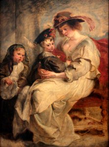 0 Hélène Fourment et deux de ses enfants - P.P. Rubens - Louvre (INV 1795) - (2). Free illustration for personal and commercial use.