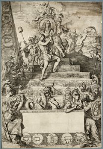 Allegorie op de overwinningen van Willem III in het jaar 1676. NL-HlmNHA 53009075