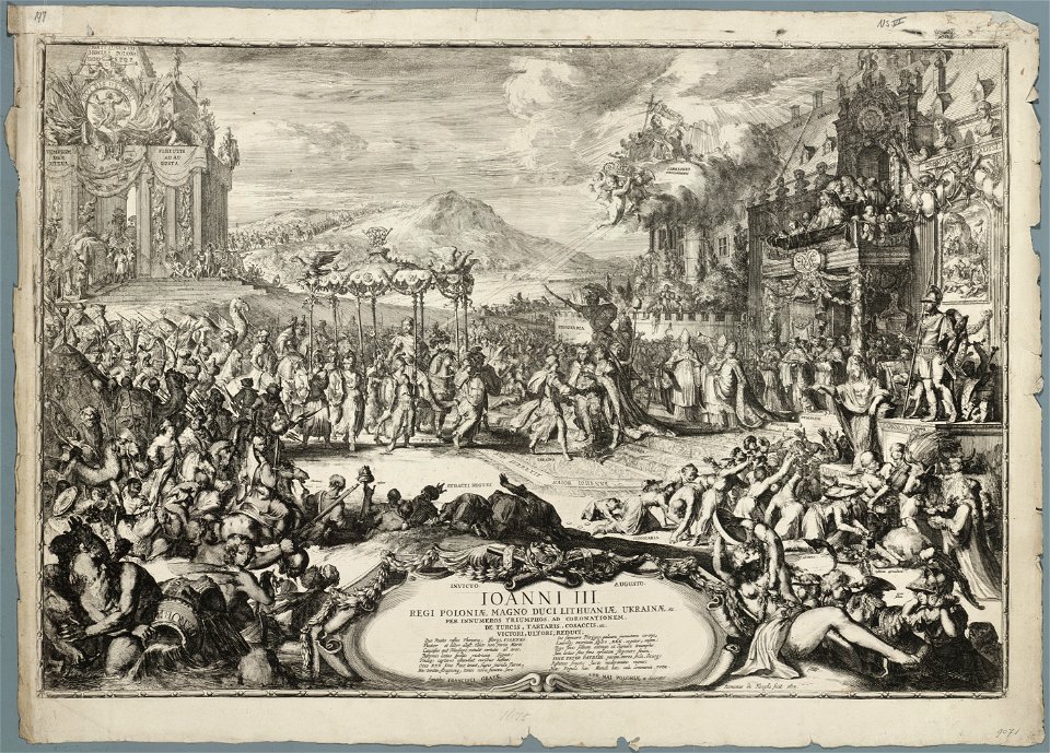Allegorie op de kroning van Jan III als koning van Polen. NL-HlmNHA 53009071