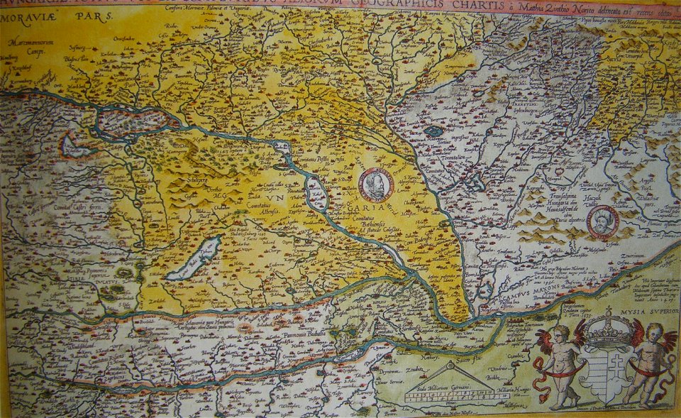 A harom reszre szakadt Magyar allam terkepe (1567)