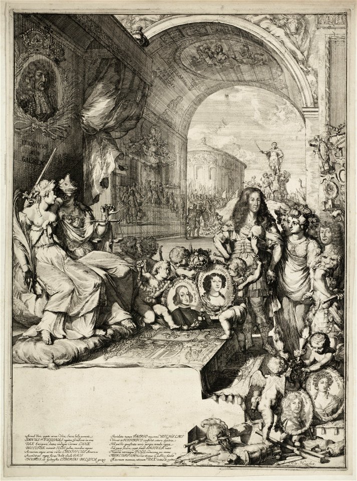 Allegorie op de gebeurtenissen in het jaar 1680. NL-HlmNHA 53009083