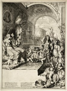 Allegorie op de gebeurtenissen in het jaar 1680. NL-HlmNHA 53009083