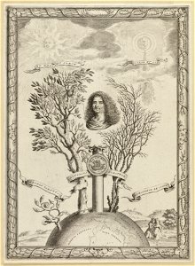 Allegorische voorstelling met het portret van de Italiaanse chemicus en medicus Gioseppe Francesco Borri. NL-HlmNHA 1477 53009817