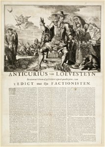 Allegorie op de erfstadhouderschap aangeboden aan de prins van Oranje, 1674. NL-HlmNHA 53009063