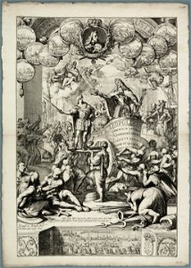 Allegorie op de troonopvolging van Leopold I door zijn zoon Jozef I, 1687. NL-HlmNHA 53009085