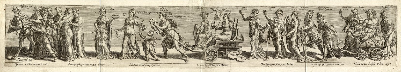 Allegorische optocht over goede en slechte muziek. NL-HlmNHA 1477 53007805
