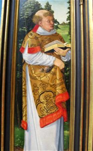 Hans baldung grien, martirio di santo sebastiano coi santi stefano, cristoforo, apollonia, dorotea, 1507, 04