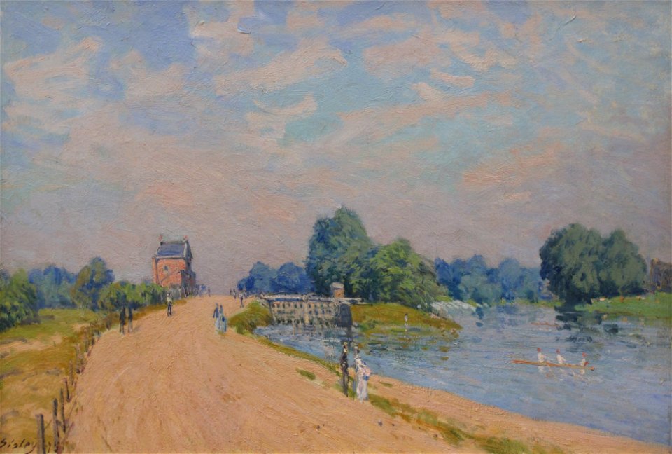 Alfred Sisley The Road to Hampton Court 1874 Neue Pinakothek Munich München