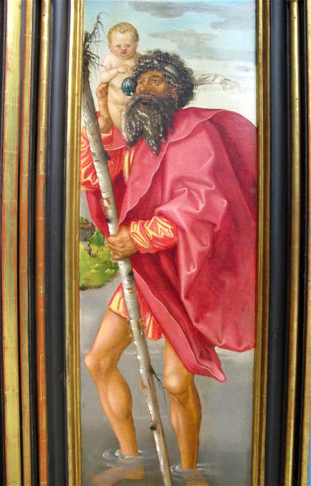 Hans baldung grien, martirio di santo sebastiano coi santi stefano, cristoforo, apollonia, dorotea, 1507, 03