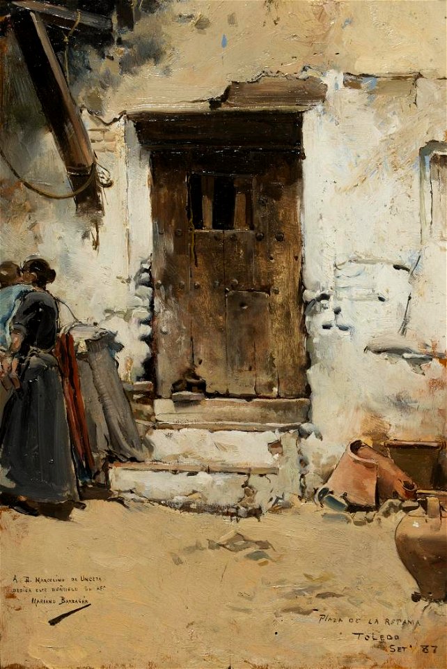 1887, Plaza de la Retama, Toledo, Mariano Barbasán