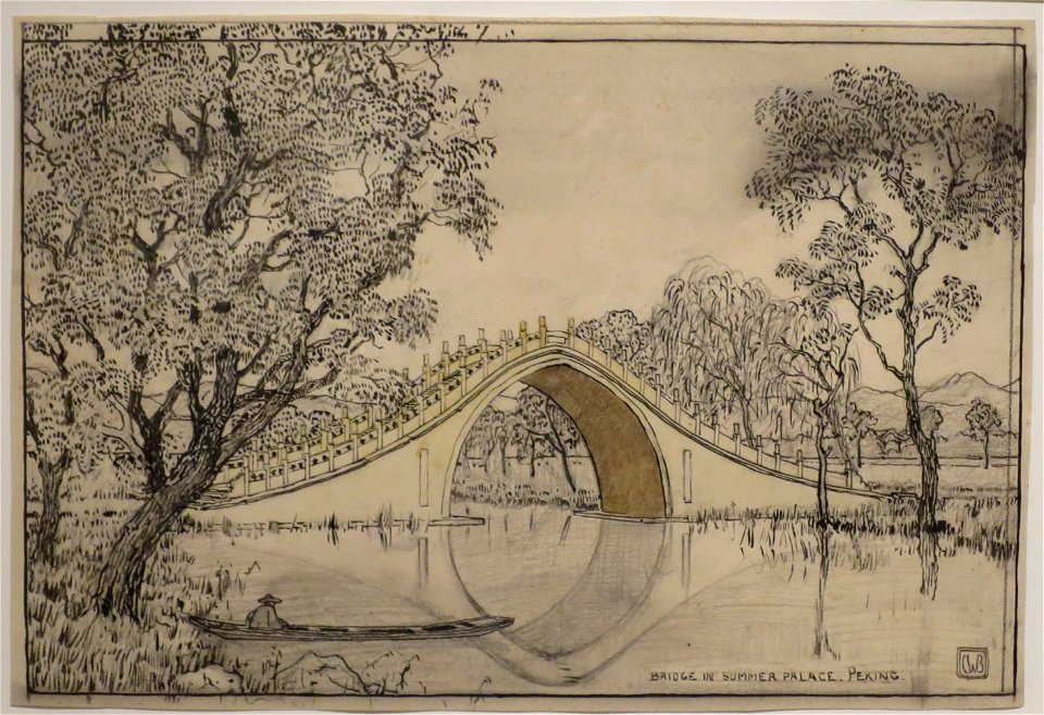 'Bridge in Summer Palace, Peking' by Charles W. Bartlett, HMA 28113