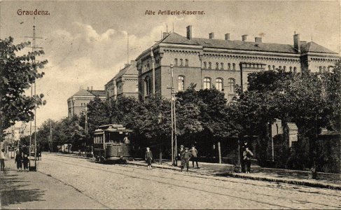 Alte Artillerie-Kaserne in Graudenz, Postkarte von 1910
