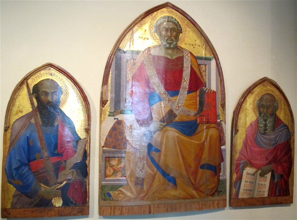 Bartolomeo bulgarini, san pietro in cattedra fra i santi paolo e giov evengelista 01