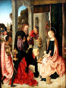 1490 Meister der Virgo inter Virgines Anbetung der Könige anagoria