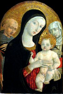 1479 di Giovanni Madonna and child with Saints Francis and Catherine of Siena anagoria