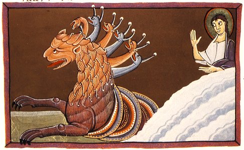 BambergApocalypseFolio032vBeastFromSeaWith7Heads