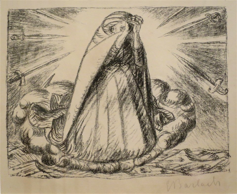'Grant Us Peace', by Ernst Barlach, 1916, Honolulu Museum of Art, 18782