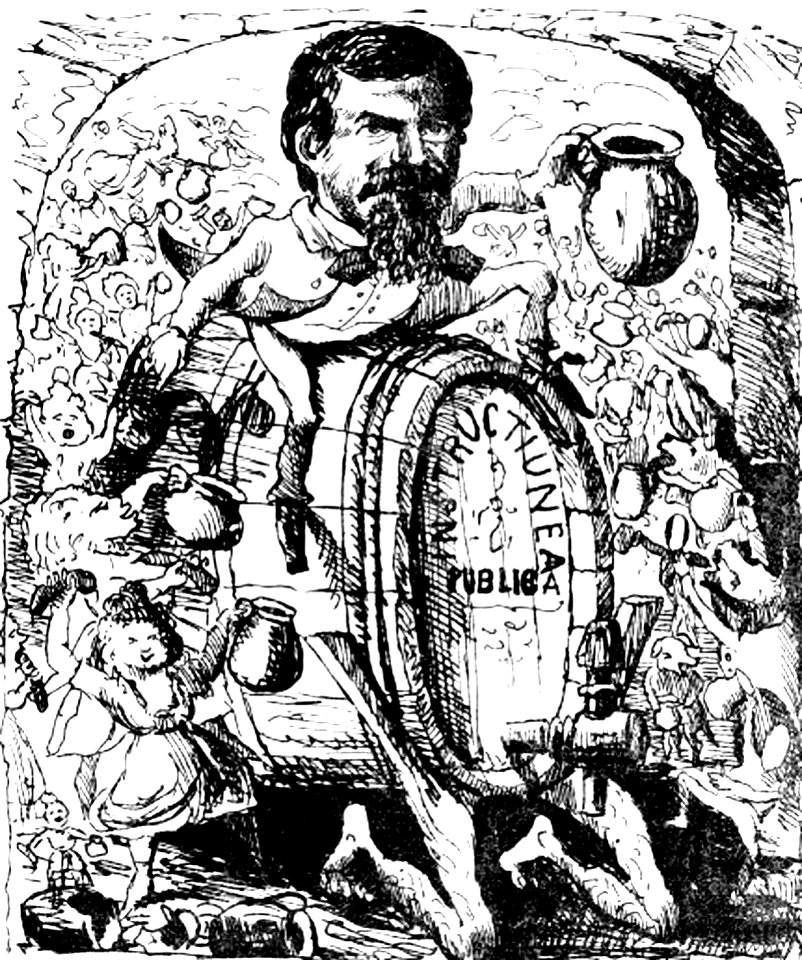 Banchetul noueĭ direcţiĭ la borta rece patronat de Muerilă, Ghimpele, 16 nov 1875