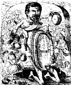 Banchetul noueĭ direcţiĭ la borta rece patronat de Muerilă, Ghimpele, 16 nov 1875