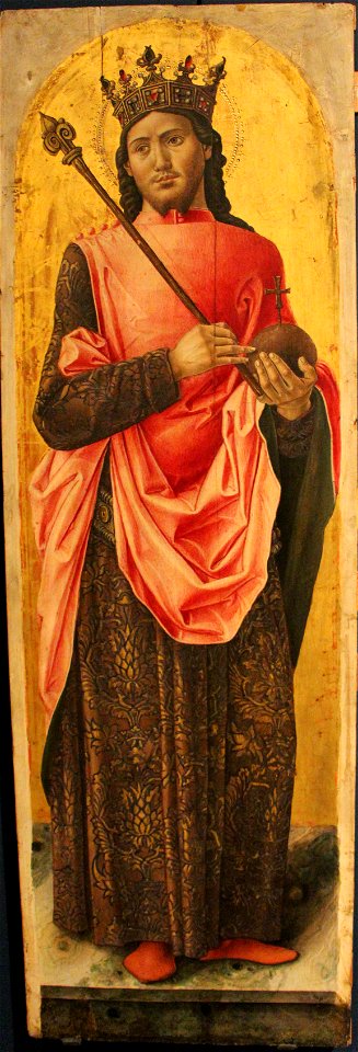 Bartolomeo vivarini, s. ambrogio benedicente e devoti tra santi, da scuola dei tagliapietre 02