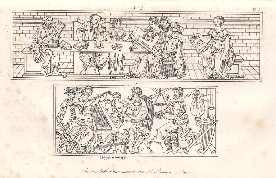 Bas-reliefs d'une maison rue St-Romain n°80 pl.15