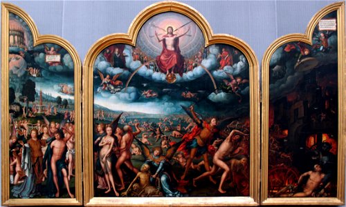 1523 Bellegambe The Last Judgement anagoria. Free illustration for personal and commercial use.