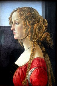 1460-65 Botticelli Profile portrait of young woman anagoria