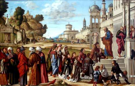 1511 Carpaccio Weihe des hl. Stephanus zum Diakon anagoria