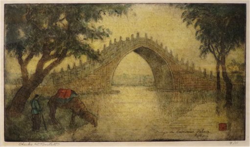 'Bridge in Summer Palace, Peking' by Charles W. Bartlett, HMA 28531. Free illustration for personal and commercial use.