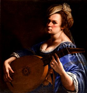 Artemisia Gentileschi - Self-Portrait as a Lute Player. Free illustration for personal and commercial use.