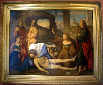 Marco basaiti, compianto sul cristo morto, 1527. Free illustration for personal and commercial use.