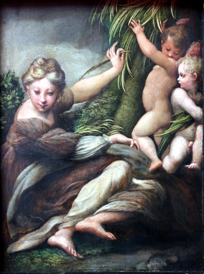 1523 Parmigianino Märtyrerin mit zwei Engelsknaben anagoria