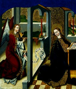 Master of 1486-1487 Annunciation. Free illustration for personal and commercial use.
