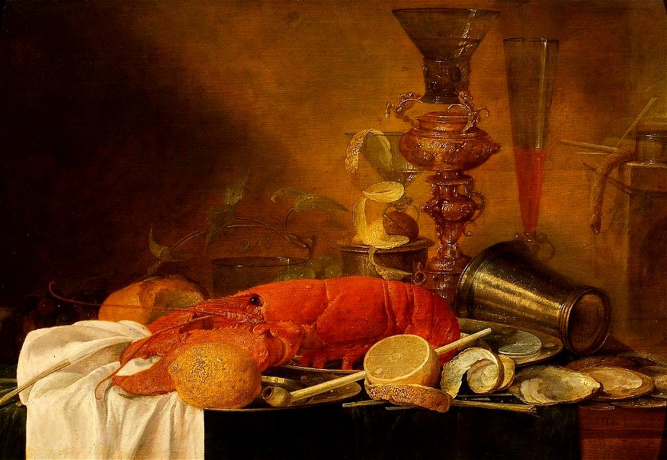 Heem Still life with a lobster