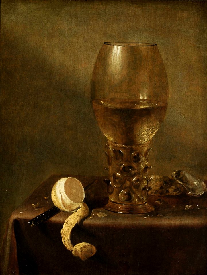 Velde Still life with roemer and lemon
