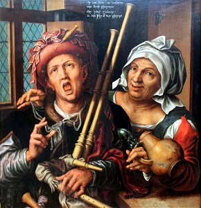 1571 Huys Der Dudelsackspieler und die Alte anagoria