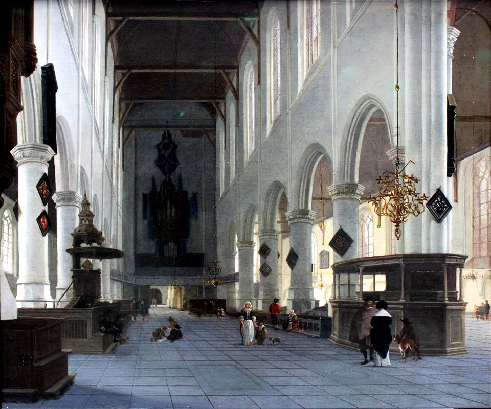 1661 van Vliet Das Innere der Oude Kerk zu Delft anagoria