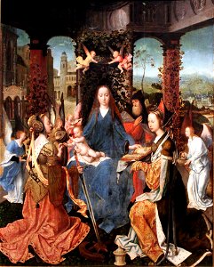 1517 Südniederländisch Die mystische Vermählung der hl. Katharina anagoria