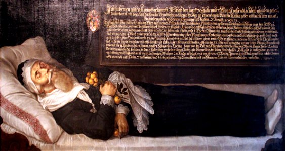 1644 Bartholomaeus II. Viatis auf dem Totenbett anagoria