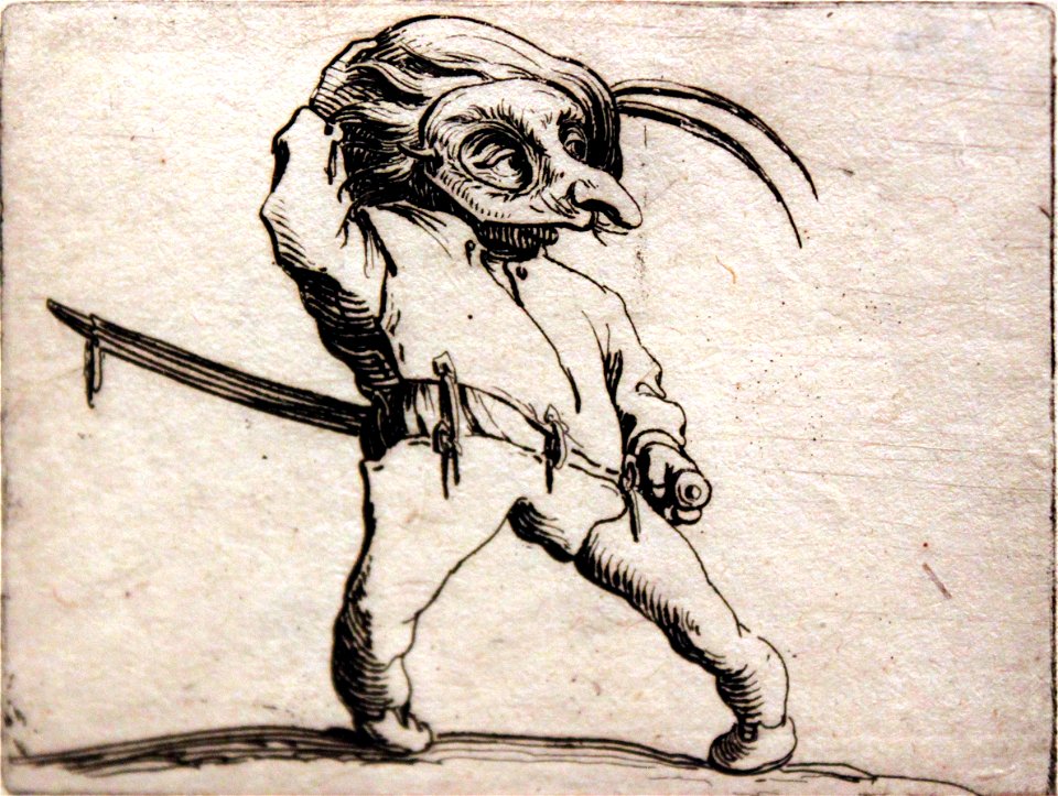 1620 Callot Der Maskierte mit verdrehten Beinen anagoria