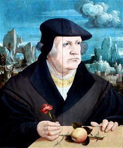 1525 Flicke Bildnis eines Mannes mit Nelke anagoria