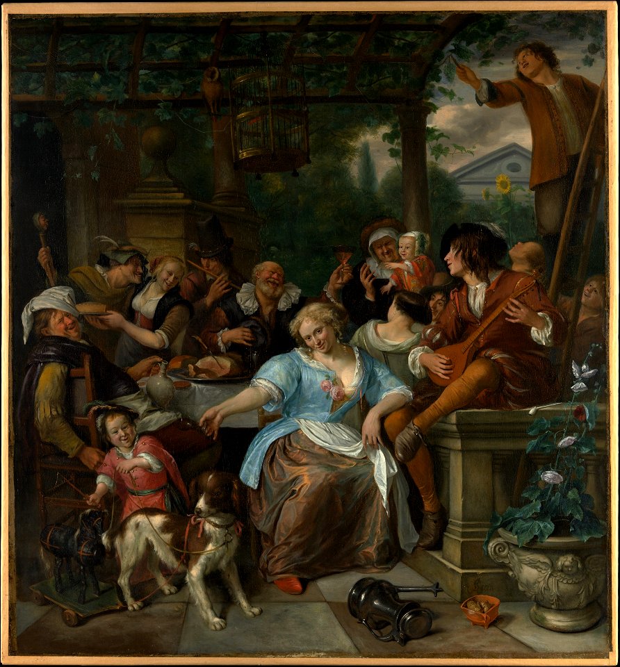 1674 Steen Merry company on a terrace anagoria