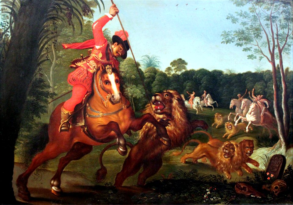 1640 Löwenjagd des Wolfgang Holzschuher anagoria