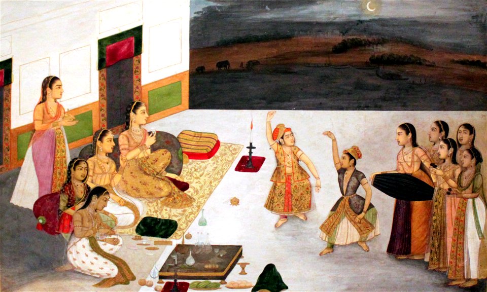 1705 vornehme Damen bei Tanzdarbietung anagoria