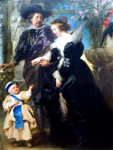 1638 Rubens Rubens, seine Frau Helena Fourment und eines ihrer Kinder anagoria. Free illustration for personal and commercial use.