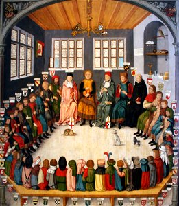 1583 Ratssitzung des Grafen Eberhard des Milden von Württemberg anagoria