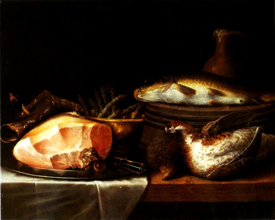 Schooten Still life with ham