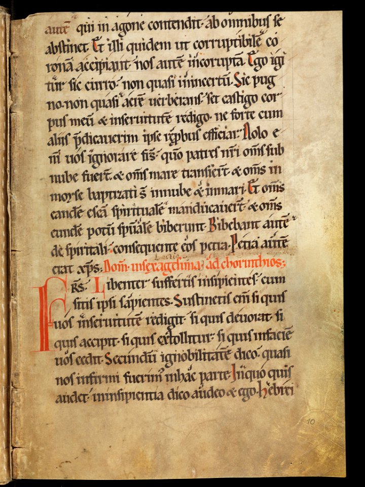 Aarau, Aargauer Kantonsbibliothek, MsWettF 13, f. 10r – Epistolare OCist