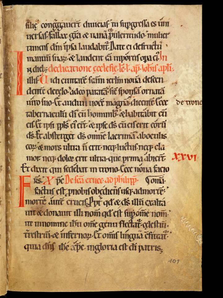 Aarau, Aargauer Kantonsbibliothek, MsWettF 13, f. 101r – Epistolare OCist