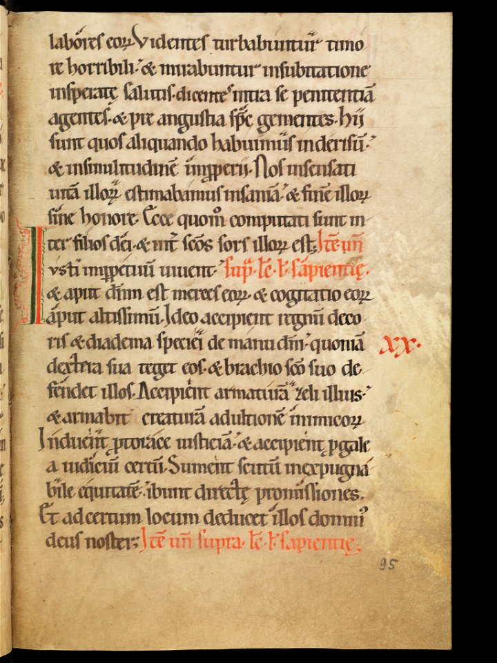 Aarau, Aargauer Kantonsbibliothek, MsWettF 13, f. 95r – Epistolare OCist